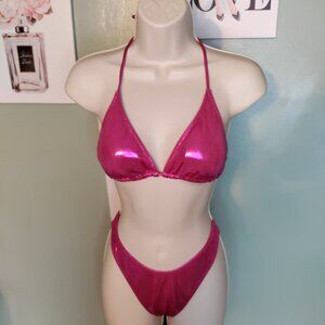 Shiny Triangle Two Piece Bikini